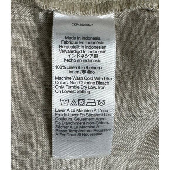 NWT Madewell V-Neck Linen Mini Dress in Natural Undyed Size XXS - Picture 10 of 15